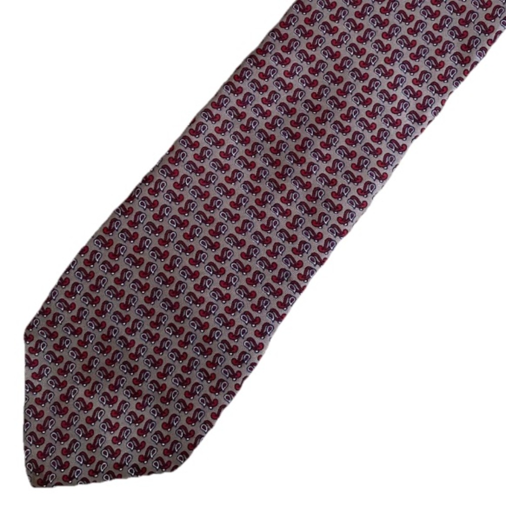 Christian Dior Grey Printed Silk Men's Tie